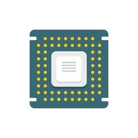 Processor icon flat vector. Cpu chip vector