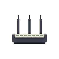 Modem icon flat vector. Wifi router vector