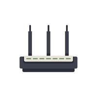 Modem icon flat vector. Wifi router vector