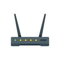 Wlan modem icon flat vector. Wifi internet vector