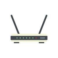 Antenna modem icon flat vector. Wifi internet vector