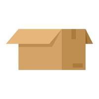 Smart box icon flat vector. Crate box vector