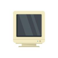 Macintosh monitor icon flat vector. Computer screen vector