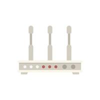 Hub modem icon flat vector. Computer wlan vector