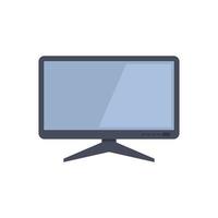 Website monitor icon flat vector. Screen computer vector