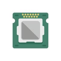 Processor circuit icon flat vector. Chip cpu vector