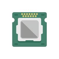 vector plano del icono del circuito del procesador. procesador de chips