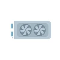 Video card memory icon flat vector. Computer graphic vector