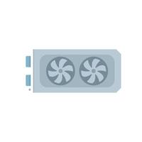 Video card memory icon flat vector. Computer graphic vector