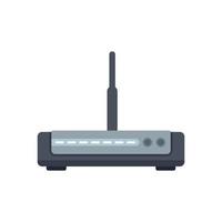 Broadband modem icon flat vector. Internet router vector