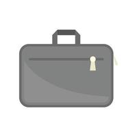 Laptop bag equipment icon flat vector. Backpack case vector