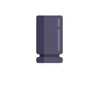 Power capacitor icon flat vector. Component resistor vector