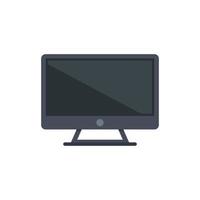 Internet monitor icon flat vector. Computer screen vector