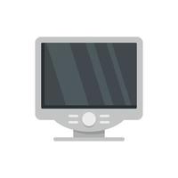 Flat monitor icon flat vector. Pc display vector