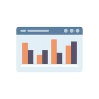 Business graph comparison icon flat vector. Scale compare vector