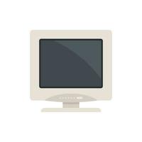 Monitor technology icon flat vector. Computer screen vector
