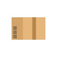 Delivery box icon flat vector. Cardboard package vector