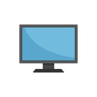 Monitor image icon flat vector. Digital display vector