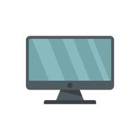 Wide monitor icon flat vector. Frame display vector