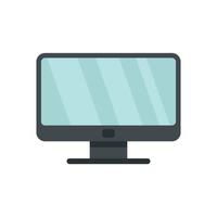 Lcd monitor icon flat vector. Computer screen vector