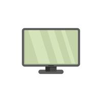 Digital monitor icon flat vector. Computer display vector