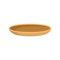 Dinner plate icon flat vector. Food dish vector