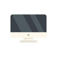 Monitor interface icon flat vector. Screen computer vector