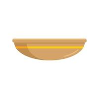 Dining plate icon flat vector. Lunch plate vector