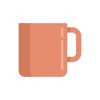 Chocolate mug icon flat vector. Coffee mug vector