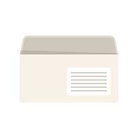 Note envelope icon flat vector. Mail letter vector