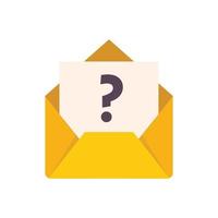 Mail request icon flat vector. Online form vector