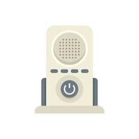 Nanny baby monitor icon flat vector. Radio care vector