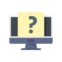 Computer request icon flat vector. Online form vector