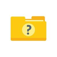 Folder request icon flat vector. Document information vector