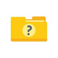 Folder request icon flat vector. Document information vector