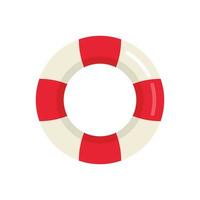 Lifebuoy icon flat vector. Ring buoy vector