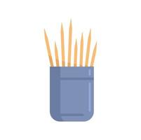 Food toothpick icon flat vector. Tooth pick vector