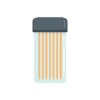 Cutlery toothpick icon flat vector. Tooth stick vector