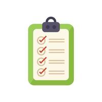 To do list icon flat vector. Work artwork vector