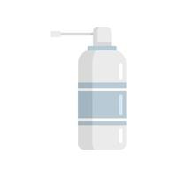 Tonsillitis spray icon flat vector. Tonsil mouth vector