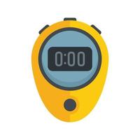 Quick stopwatch icon flat vector. Stop watch vector