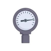 Pump manometer icon flat vector. Gas pressure vector