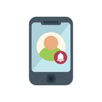 Smartphone subscription icon flat vector. Service model vector