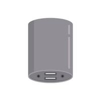 Power bank charger icon flat vector. Phone battery vector