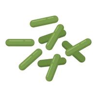 Probiotic germ icon flat vector. Good bacterium vector