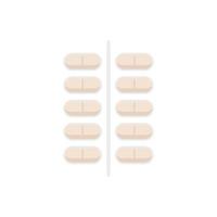 Probiotic blister icon flat vector. Lactobacillus bacteria vector