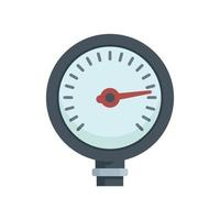 Manometer pipeline icon flat vector. Gas pressure vector