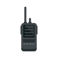 Rescue walkie talkie icon flat vector. Radio transceiver vector