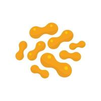 Microbiome icon flat vector. Probiotic bacteria vector