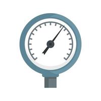 Manometer device icon flat vector. Gas gauge vector